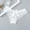 Tanga sexy din dantelă Chiloți cu talie joasă pentru femei Fluture Decupaj transparent Lenjerie de damă Slip de damă Lenjerie de corp pentru femei cu spatele în T