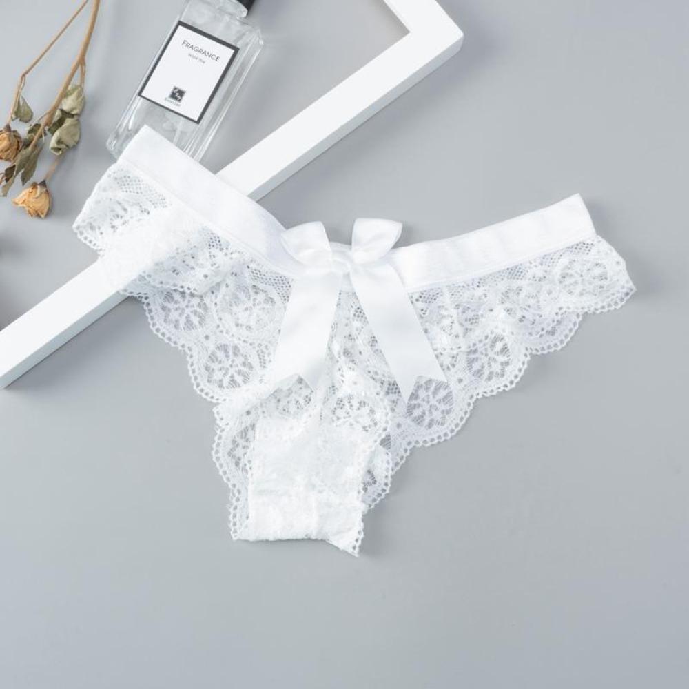 Tanga sexy din dantelă Chiloți cu talie joasă pentru femei Fluture Decupaj transparent Lenjerie de damă Slip de damă Lenjerie de corp pentru femei cu spatele în T