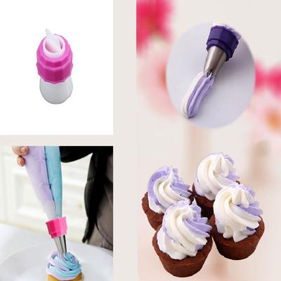 Russian Cream Double Color Coupler Icing Piping Bag Kitchen Tools Cake Decorating Nozzle Converter