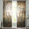Prärie weißes Pferd Wolken transparente Vorhänge Wohnzimmer Fenster Tüll Vorhänge für Schlafzimmer Küche Home Dekoration Voile Vorhänge