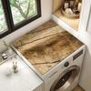 Copertura Lavatrice Effetto Legno Imbottitura & Assorbente Tappetino Antiscivolo - Adatto per Protezione Piano Cucina/Lavanderia di Lavatrici e Forni a Microonde