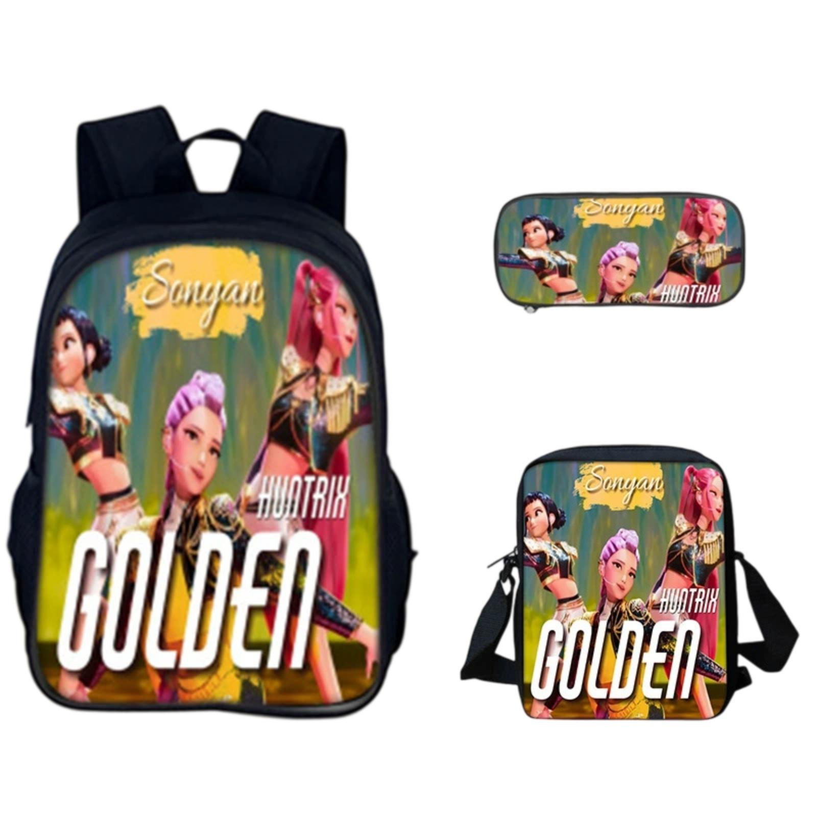 

3-Piece Game Backpack School Bag For Teenagers Boys And Girls Travel Study Backpack And Lunch Box And Pencil Bag One Size