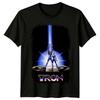 Tron (1982) T-shirt inspirowany plakatem filmowym Retro Klasyczny film Graficzny T-shirt Unisex