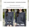 2025 Women's Fashion Color Block Knitted Cardigan: Round Neck, Fake Two-Piece, Embroidered Cable Knit Sweater