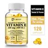 Naturally Derived Vitamin E - D-Alpha Tocopherol Antioxidant Immune Support 1 pcs 60 Tablets