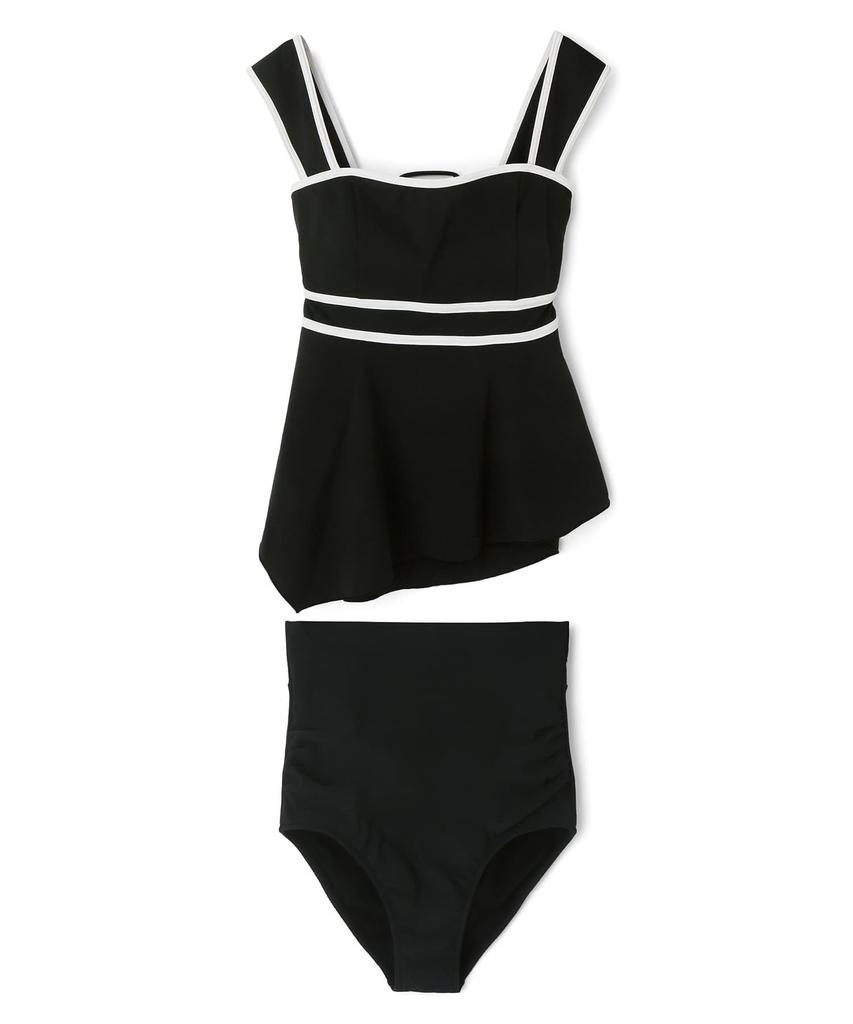 Swimwear Tankini Set Shape Swim Bikini Black [Sanai Paradise] [Natural Light] Non-wired 55-53-4-1032