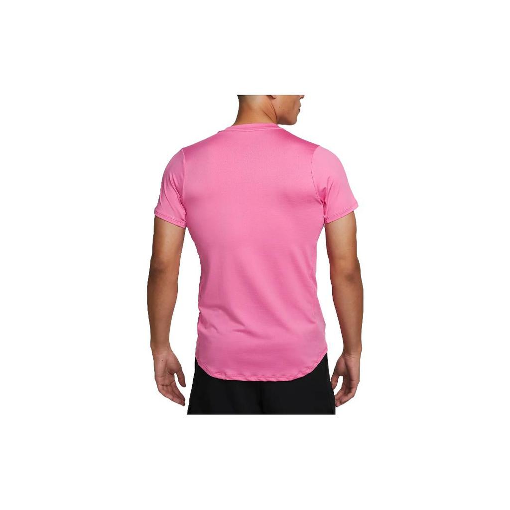Nike T Shirts Men's Dark Pink Crew Neck Moderate DD8317-684