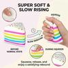 Squishy Torta Arcobaleno, Giocattolo Sensoriale Fidget Spremibile Jumbo a Lenta Risalita, Fetta Gigante di Torta a Strati Morbida per Sollievo dallo Stress per Adulti Regalo di Compleanno Festa F