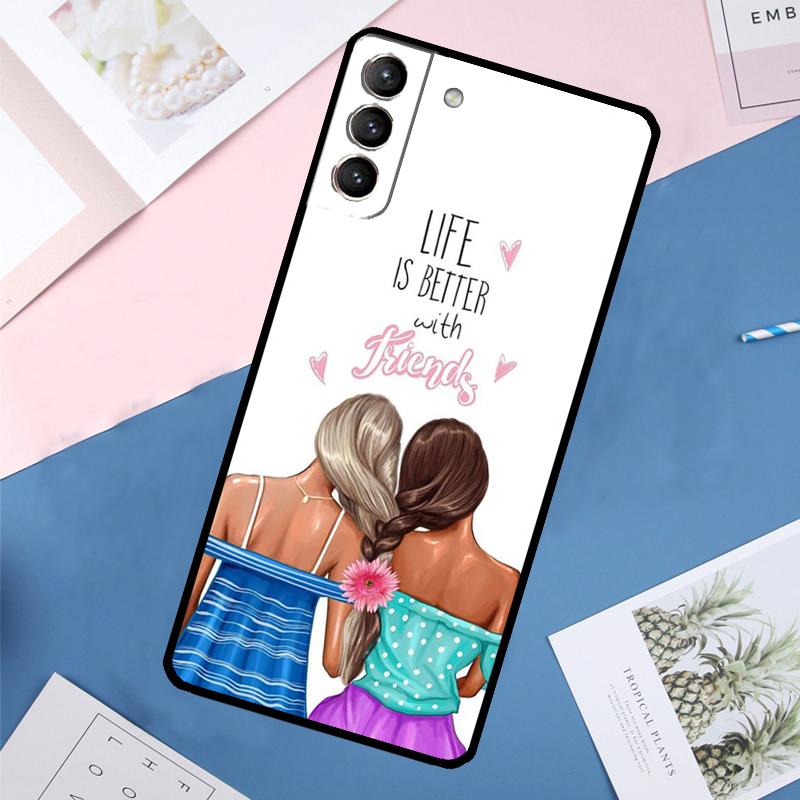 Best Friends BFF Matching Case For Samsung Galaxy S24 Ultra S20 S21 S22 S23 S25 Ultra S9 S10 Plus S25 FE Back Cover