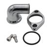 15°/45°/90° Swivel Polished Water Neck Thermostat Housing for Chevrolet SBC BBC 283 302 305 327 350 383 396 427 454 502 Silver