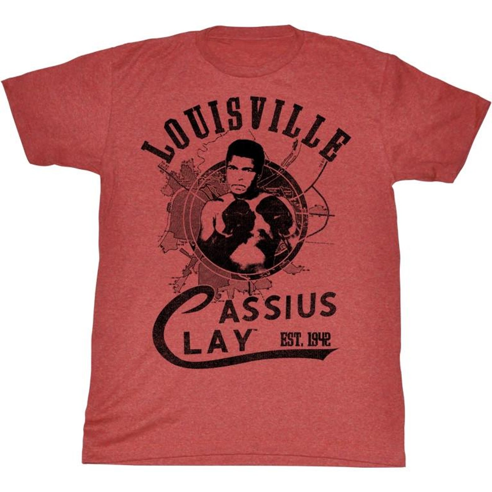 Muhammad Ali The Greatest Red Heather Adult T-Shirt XL