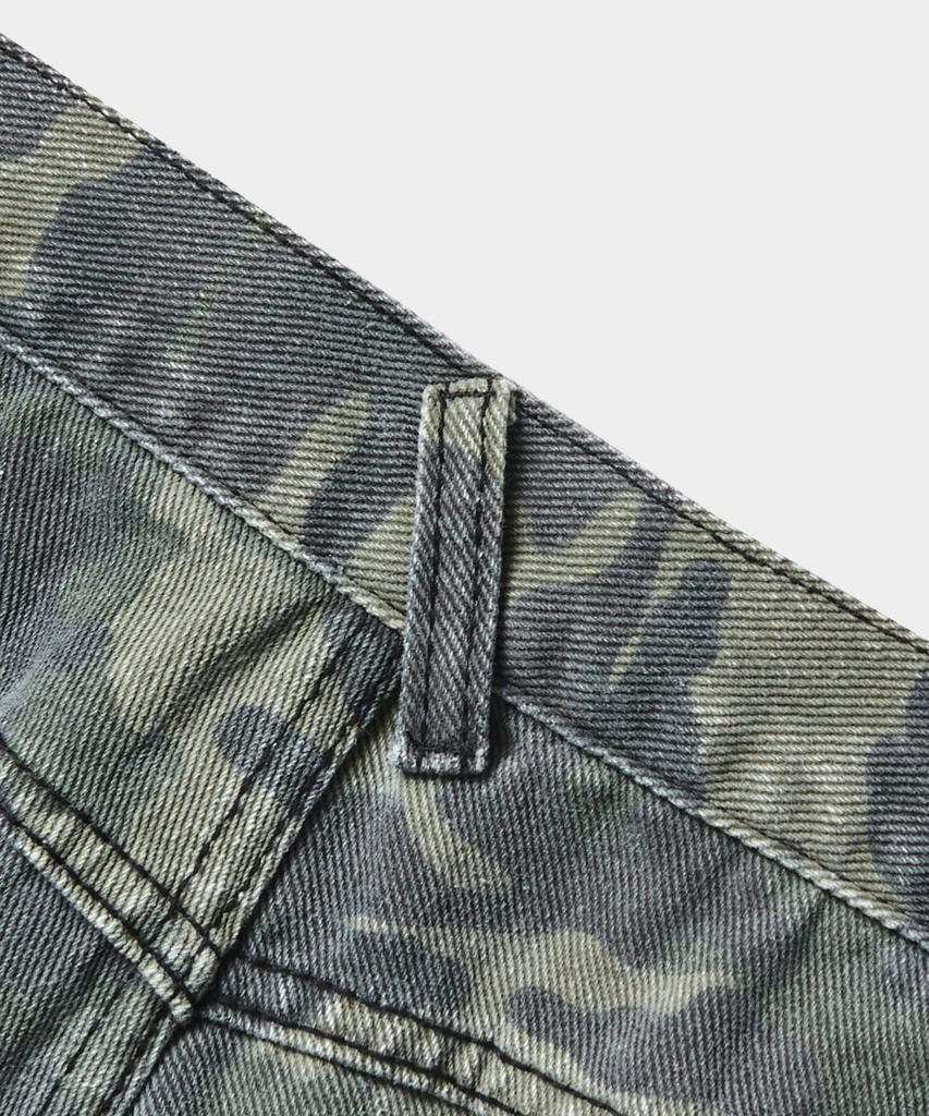 Dimiteulibeullaeg Bio-Washed Carpenter Bermuda Denim Pants_Camouflage