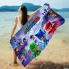 Cartoon PJ M-Masks Bath Towel Microfiber Soft Water Absorbing Breathable For Girl Kids Decorative Cartoon Beach Towel