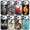 Music Note Musical Treble Clef Mobile Phone Case for IPhone 17 AIR 16pro Max 15 14 13 12 11 Bumper Cover
