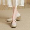 Soft leather wind small leather shoes spring and autumn platform single shoes Mary Jane shoes