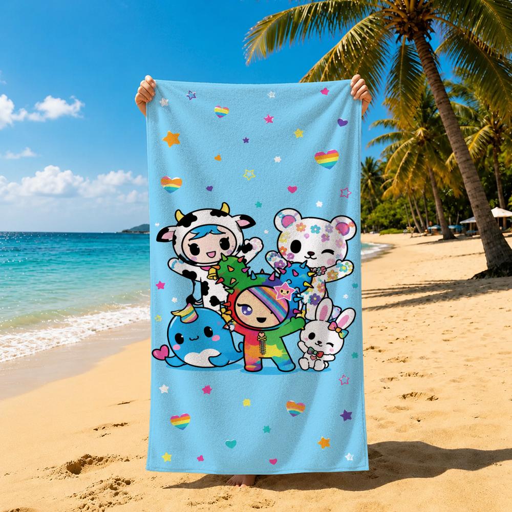 Brand T-Tokidokis Towel Towel Soft Pool Gift For Travel Gym Shower Cool Camping Quick Dry Sports Large Beach Towel
