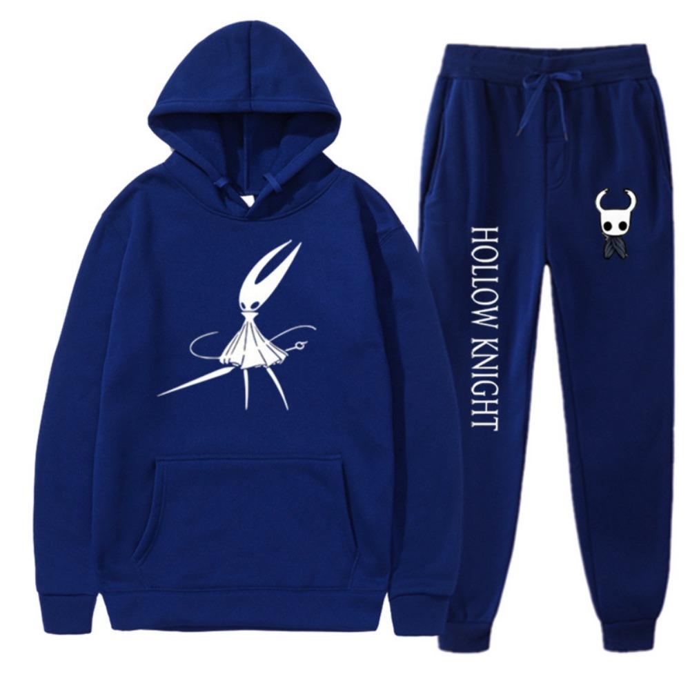 Men's Hoodie Anime Print Hollow Knight Hoodie Set Leg Binding Pants Two-piece Set
