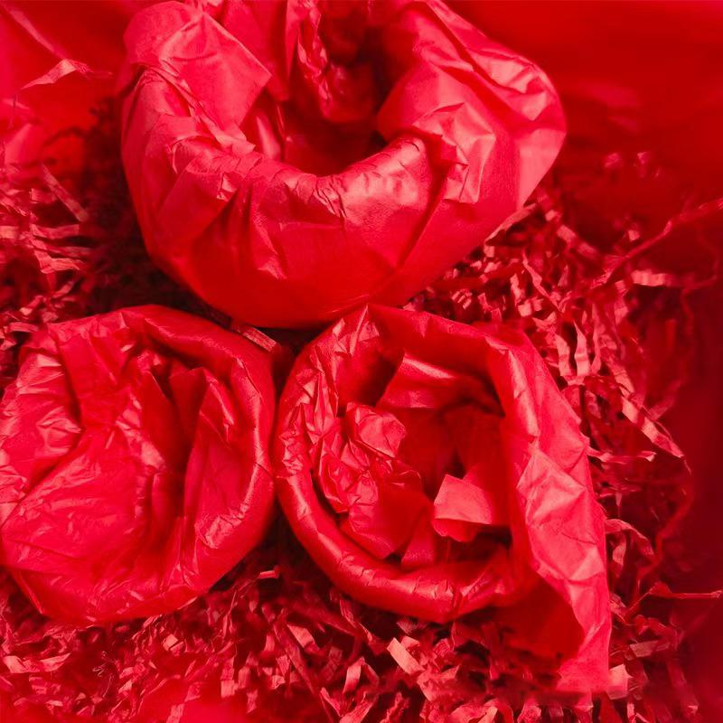 6/12/24PC Tissue Paper Party Decor Gift Packaging Supplies Flower Art Crafts Red Packaging Paper For Gift Wrap Filler 50x75cm
