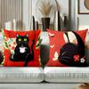 Cute Cat Pattern Throw Pillows For Home Decor Polyester pillowcase, sofa decorative cushion cov Headboard Pillow