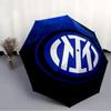 1pc I-Internazionale Milano (2) Umbrella, Sun Protection, And UV Shielding. It Has Eight Sturdy Ribs for Outdoor Use And Perfect As a Holiday Gift