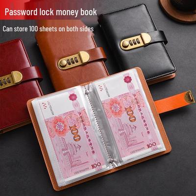 Cross-border Savings Book with Password Lock - Stylish Financial Management and Cute Wallet Money Album