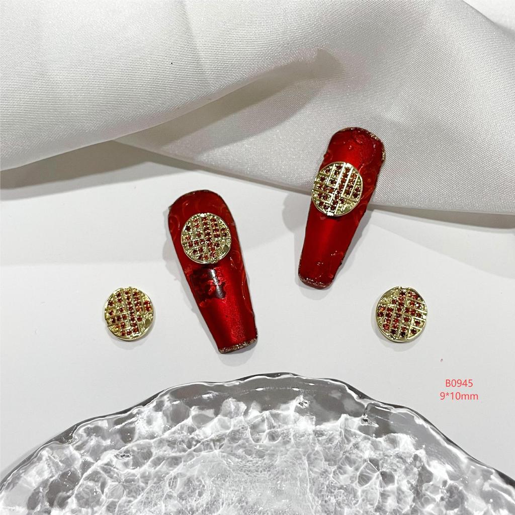 LZ16 Luxury Metal Butterfly Zircon Nail Jewelry