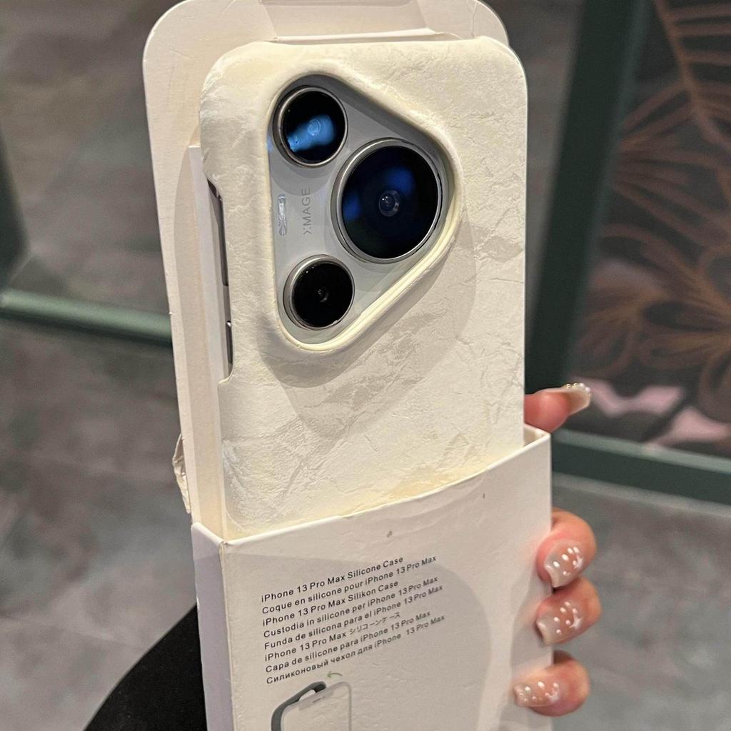 Milk Blue Velvet Suitable for Huawei Pura70Pro + Mobile Phone Case Retro Satin 70Pro Half Pack Protective Case Pur