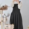 Chefs Apron Adjustable Kitchen Cooking Apron with Pockets Lovely Apron Dress Pinafore for Baking Gardening Painting