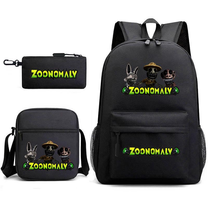 Deformed Zoo Surrounding Primary School Students Schoolbag Trend Starry Sky Backpack Leisure Three-piece Set