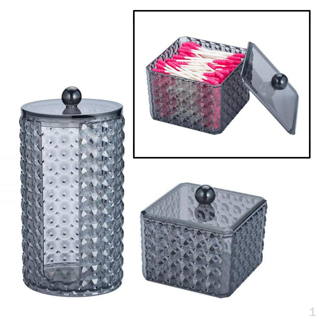 

2 шт. Акриловый держатель-диспенсер для ватных дисков и ватных палочек, органайзер, коробка