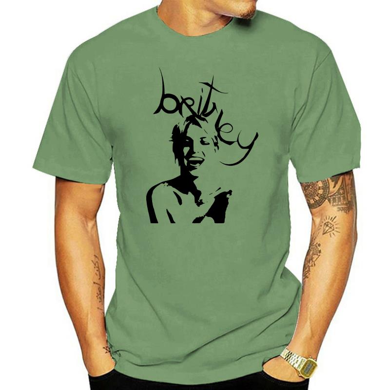 T Shirt For Unisex Beach Top Tees Britney Retro Grey White Tshirt Unisex Unisex Unisex Fitted Gift Printing Tee Shirt
