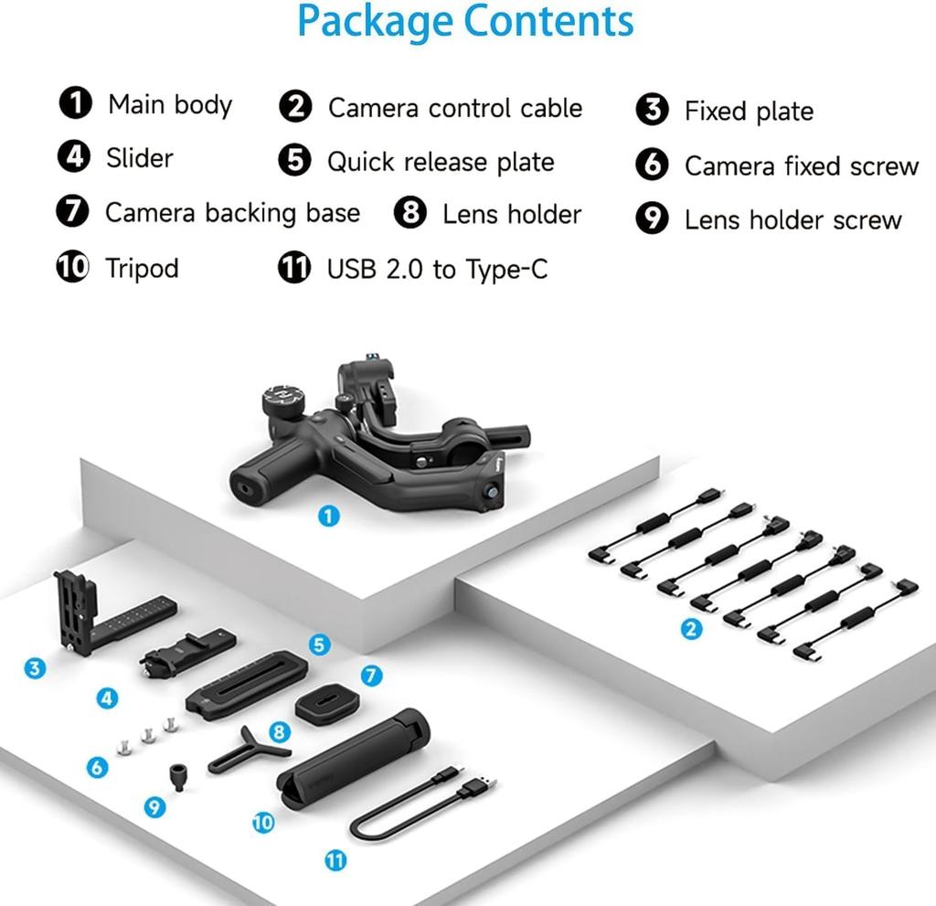 FeiyuTech SCORP 2 Gimbal Camera Stabilizer for Cameras with and with Sling AI Tracking Magic Portrait Tripod Maximum for Video and Cinema FY07395