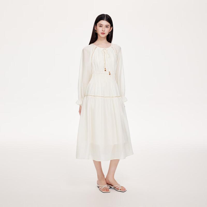 FivePlus Women's French Retro Elegant Long Sleeve Dress