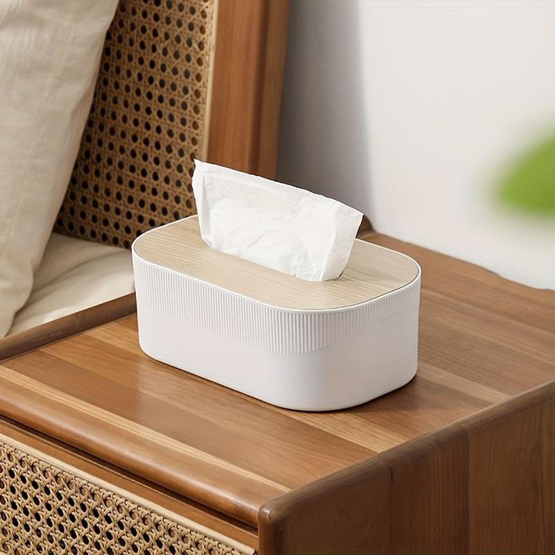 1 buc Suport Modern Pătrat pentru Cutie de Șervețele - Design Minimalist cu Deschidere Superioară Economisitor de Spațiu Durabil Plastic Organizator de Șervețele cu Șervețele Faciale Polish