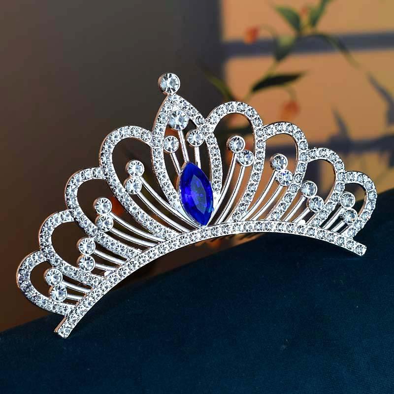 Korean Version Girl's Crown Headwear Cute Children's Crystal Crown Birthday Gift  Princess Baby Fashion Show Hairpin