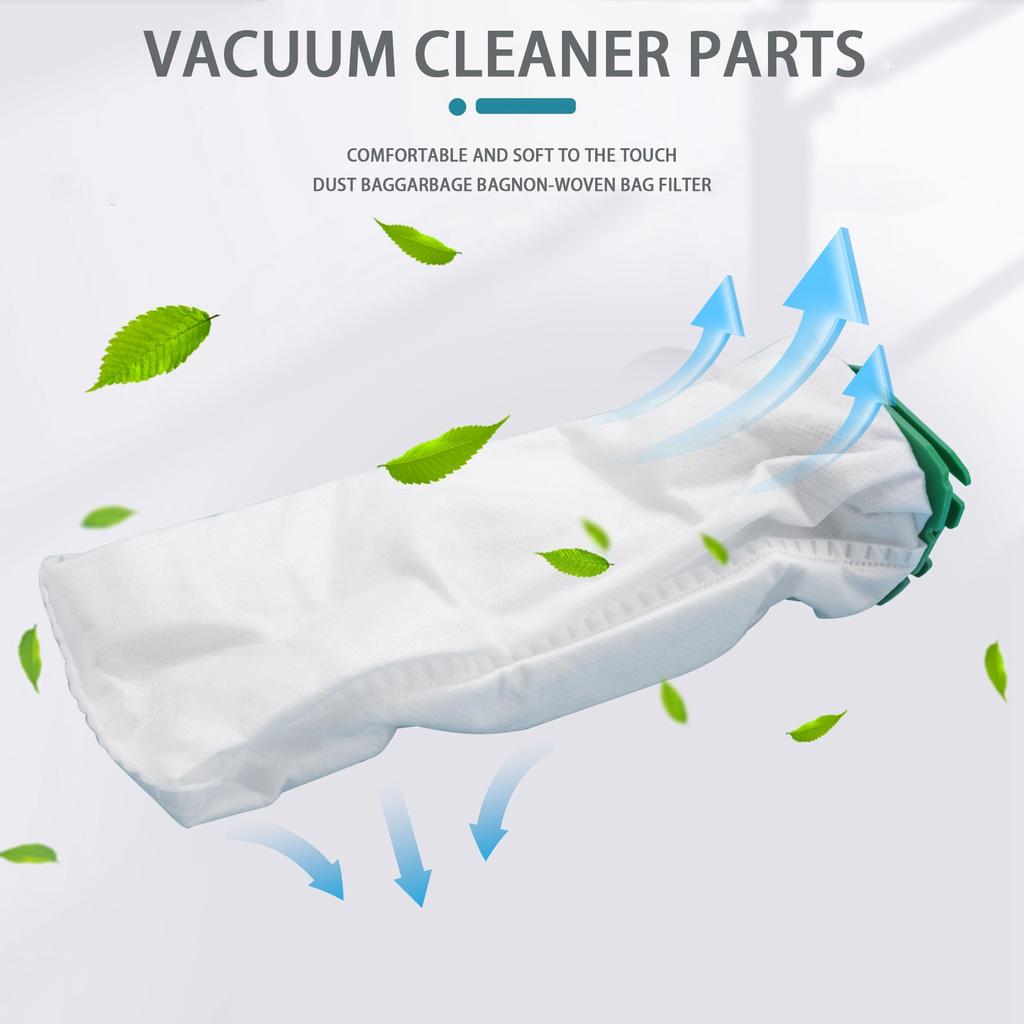 B69A 6 Pieces Replacement Bags For Vorwerk 2 Pieces HEPA Filter For Kobold VB100 Vacuum Cleaner
