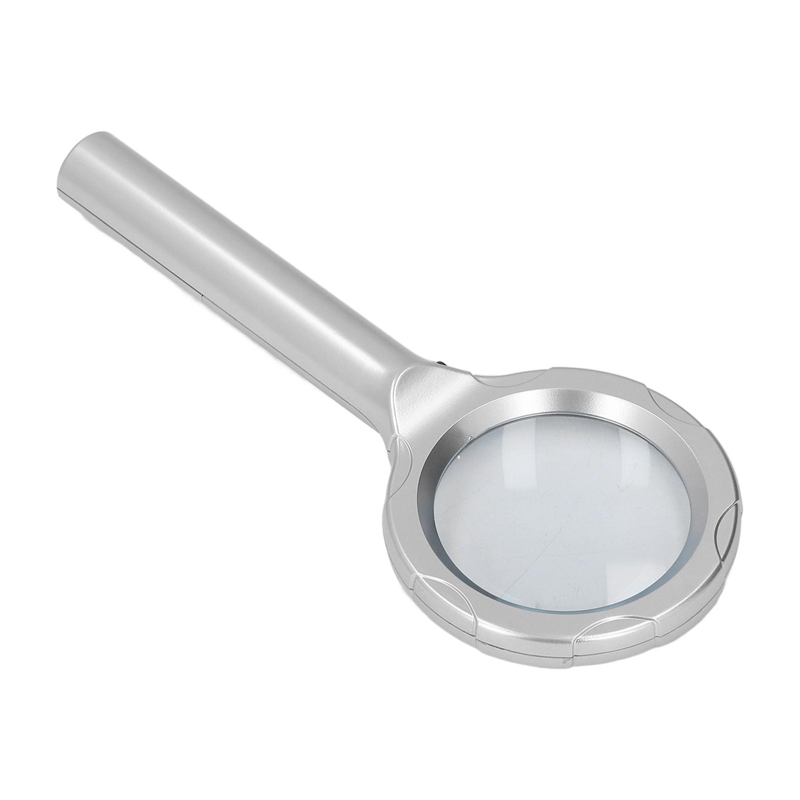 

Ручна лупа 4X Оптична лупа з підсвічуванням з 6 світлодіодами для читання, колекціонування