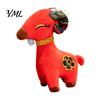 Chinese Cultural Ornament New Year Goat Plush Ornaments, Zodiac of Stuffed Party Supplies Dolls, Embroidery Hanging Decor for Spring Festival,