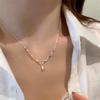 Korean Version of Sterling Silver Water Drop Necklace 2025 New Collarbone Chain Simple Sweater Chain