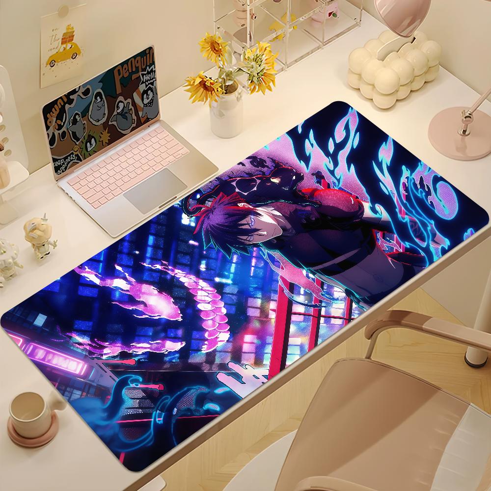 Anime Bblack Torch Mouse Pad Large Nonslip Lockedge Desktop Computer Desk Mat Keyboard Writing Mousepad Office Gamer Student