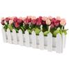 Realistic Simulation Artificial Flower Bud Potted Plant Greenery Desktop Home Office Decoration Flower Arrangement