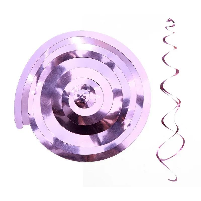 6pcs Party Spiral Decoration Birthday Party Wedding Decorative Ornaments Foil Swirls Banner Tassels Garland