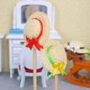 1 Piece 1/12 1/8 Doll Accessories New Doll House Miniature Doll Handmade Straw Hat Sun Cap DIY Decoration