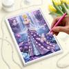Disney Cinderella Forest and Waterfall Butterfly Pearl Decorative Set 5D Artificial Pearl Jigsaw Puzzle Embroidered Home Decorative Handmade Gift
