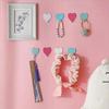 Creative Heart-shaped Hook Girly Heart Pink Love Peach Heart Stainless Steel Hook Soft Girl Room Decoration Hooks Accessories