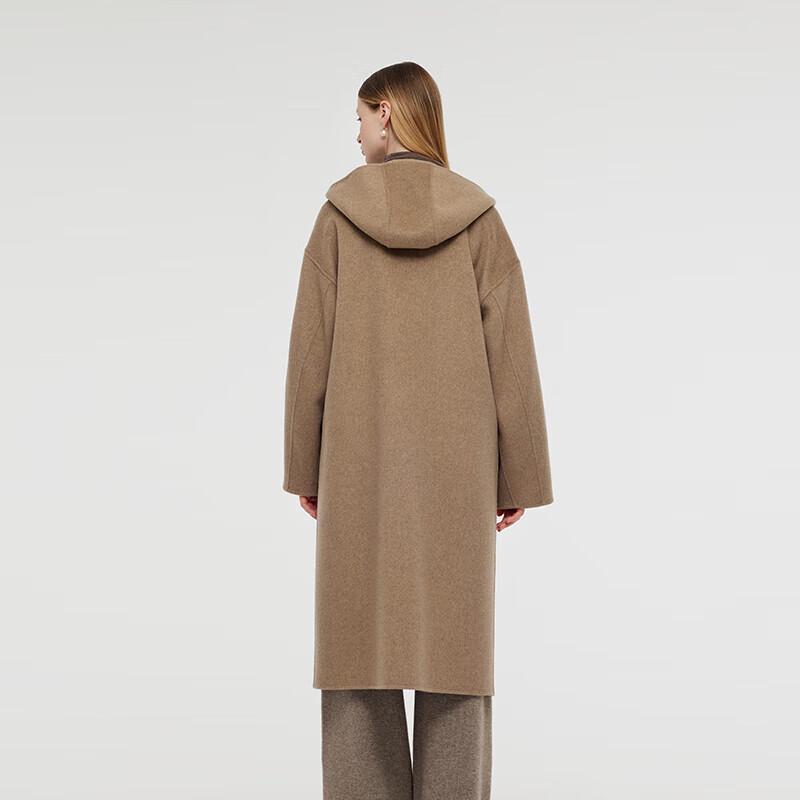 GOELIA Unisex Hooded Double-Faced Cashmere Wool Coat