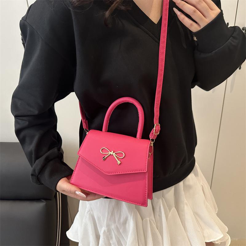 Bow square bag women's foreign versatile handbag 2025 new texture shoulder messenger bag women's bag wholesale