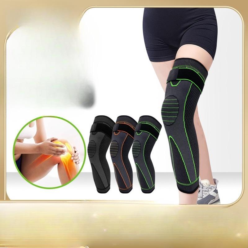Long Tube Compression Sports Knee Pads  New Nylon Elastic Knitted Thermal Protective Gear for Cycling  Fitness and Running