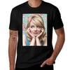 EMMA STONE TShirt Classic Crew Neck Cotton TShirt