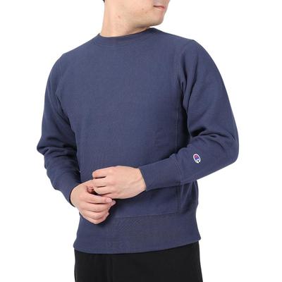 Sweatshirt, langärmelig, gebürstetes Futter, Rundhalsausschnitt, Baumwolle, USA, umgekehrt, Rundhalsausschnitt, Dunkelblau, 2XL, 11,5 oz Webart(R) RÜCKWÄRTSWEAVE(R) Herren